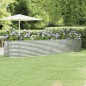 vidaXL Letto Giardino Acciaio Verniciato Polvere 396x100x68cm Argento vidaXL Letto Giardino Acciaio Verniciato Polvere 396x100x68cm Argento