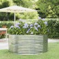 vidaXL Letto Giardino Acciaio Verniciato Polvere 140x140x68 cm Argento vidaXL Letto Giardino Acciaio Verniciato Polvere 140x140x68 cm Argento