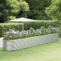 vidaXL Letto Giardino Acciaio Verniciato Polvere 554x100x68cm Argento vidaXL Letto Giardino Acciaio Verniciato Polvere 554x100x68cm Argento