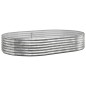 vidaXL Letto Giardino Acciaio Verniciato Polvere 214x140x36cm Argento vidaXL Letto Giardino Acciaio Verniciato Polvere 214x140x36cm Argento
