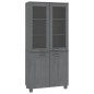 vidaXL Credenza HAMAR in Legno Massello di Pino Grigio Scuro vidaXL Credenza HAMAR in Legno Massello di Pino Grigio Scuro
