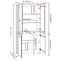 vidaXL Credenza HAMAR in Legno Massello di Pino Grigio Scuro vidaXL Credenza HAMAR in Legno Massello di Pino Grigio Scuro