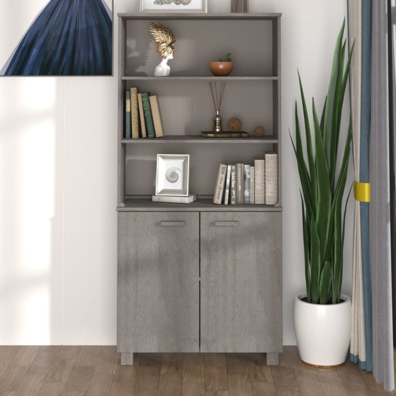 vidaXL Credenza HAMAR in Legno Massello di Pino Grigio Chiaro vidaXL Credenza HAMAR in Legno Massello di Pino Grigio Chiaro