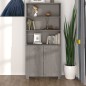 vidaXL Credenza HAMAR in Legno Massello di Pino Grigio Chiaro vidaXL Credenza HAMAR in Legno Massello di Pino Grigio Chiaro