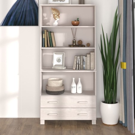 vidaXL Credenza HAMAR in Legno Massello di Pino Bianca