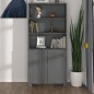 vidaXL Credenza HAMAR in Legno Massello di Pino Grigio Scuro