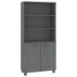 vidaXL Credenza HAMAR in Legno Massello di Pino Grigio Scuro