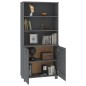 vidaXL Credenza HAMAR in Legno Massello di Pino Grigio Scuro