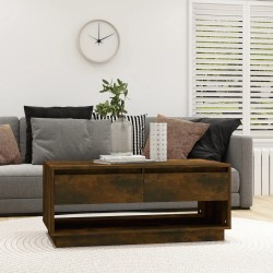 vidaXL Tavolino da Salotto Rovere Fumo 102,5x55x44 cm in Truciolato