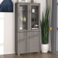 vidaXL Credenza HAMAR in Legno Massello di Pino Grigio Chiaro vidaXL Credenza HAMAR in Legno Massello di Pino Grigio Chiaro