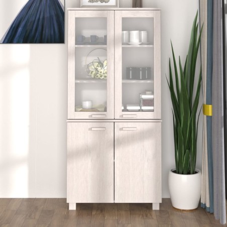 vidaXL Credenza HAMAR in Legno Massello di Pino Bianca