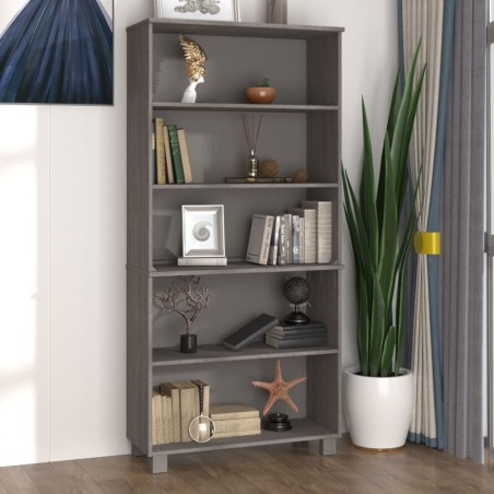 vidaXL Credenza HAMAR in Legno Massello di Pino Grigio Chiaro