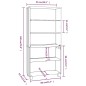 vidaXL Credenza HAMAR in Legno Massello di Pino Grigio Chiaro