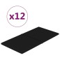 Pannelli Murali 12 pz Neri 60x30 cm in Tessuto 2,16 m² Pannelli Murali 12 pz Neri 60x30 cm in Tessuto 2,16 m²