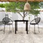 vidaXL Set Mobili da Pranzo per Giardino 3 pz Nero vidaXL Set Mobili da Pranzo per Giardino 3 pz Nero