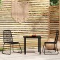 vidaXL Set Mobili da Pranzo per Giardino 3 pz Nero vidaXL Set Mobili da Pranzo per Giardino 3 pz Nero