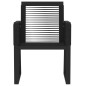 vidaXL Set Mobili da Pranzo per Giardino 7 pz Nero vidaXL Set Mobili da Pranzo per Giardino 7 pz Nero