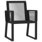 vidaXL Set Mobili da Pranzo per Giardino 7 pz Nero vidaXL Set Mobili da Pranzo per Giardino 7 pz Nero