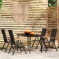 vidaXL Set da Pranzo da Giardino 5 pz Nero vidaXL Set da Pranzo da Giardino 5 pz Nero