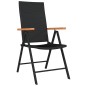 vidaXL Set da Pranzo da Giardino 5 pz Nero vidaXL Set da Pranzo da Giardino 5 pz Nero