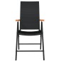 vidaXL Set da Pranzo da Giardino 5 pz Nero vidaXL Set da Pranzo da Giardino 5 pz Nero