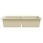 vidaXL Lavello da Cucina in Granito Vasca Doppia Beige vidaXL Lavello da Cucina in Granito Vasca Doppia Beige