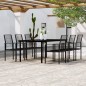 vidaXL Set Mobili da Pranzo da Giardino 7 pz Nero vidaXL Set Mobili da Pranzo da Giardino 7 pz Nero