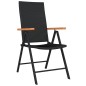 vidaXL Set da Pranzo da Giardino 7 pz Nero vidaXL Set da Pranzo da Giardino 7 pz Nero