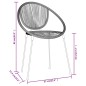 vidaXL Set Mobili da Pranzo per Giardino 3 pz Nero vidaXL Set Mobili da Pranzo per Giardino 3 pz Nero