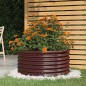 vidaXL Vaso Giardino Acciaio Verniciato a Polvere 80x80x36 cm Marrone vidaXL Vaso Giardino Acciaio Verniciato a Polvere 80x80x36 cm Marrone