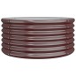 vidaXL Vaso Giardino Acciaio Verniciato a Polvere 80x80x36 cm Marrone vidaXL Vaso Giardino Acciaio Verniciato a Polvere 80x80x36 cm Marrone