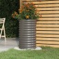 vidaXL Vaso da Giardino Acciaio Verniciato a Polvere 40x40x68cm Grigio vidaXL Vaso da Giardino Acciaio Verniciato a Polvere 40x40x68cm Grigio