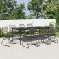 vidaXL Set da Pranzo da Giardino 9 pz Nero in Rattan PVC vidaXL Set da Pranzo da Giardino 9 pz Nero in Rattan PVC