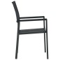 vidaXL Set Mobili da Pranzo per Giardino 3 pz Nero vidaXL Set Mobili da Pranzo per Giardino 3 pz Nero
