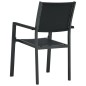 vidaXL Set Mobili da Pranzo per Giardino 3 pz Nero vidaXL Set Mobili da Pranzo per Giardino 3 pz Nero