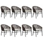 vidaXL Set Mobili da Pranzo da Giardino 9 pz Marrone vidaXL Set Mobili da Pranzo da Giardino 9 pz Marrone
