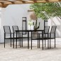 vidaXL Set da Pranzo da Giardino 5 pz Nero vidaXL Set da Pranzo da Giardino 5 pz Nero