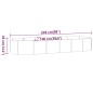 vidaXL Letto Giardino Acciaio Verniciato a Polvere 249x100x36cm Grigio vidaXL Letto Giardino Acciaio Verniciato a Polvere 249x100x36cm Grigio