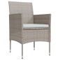 vidaXL Set da Pranzo da Giardino 7 pz con Cuscini Beige e Nero vidaXL Set da Pranzo da Giardino 7 pz con Cuscini Beige e Nero