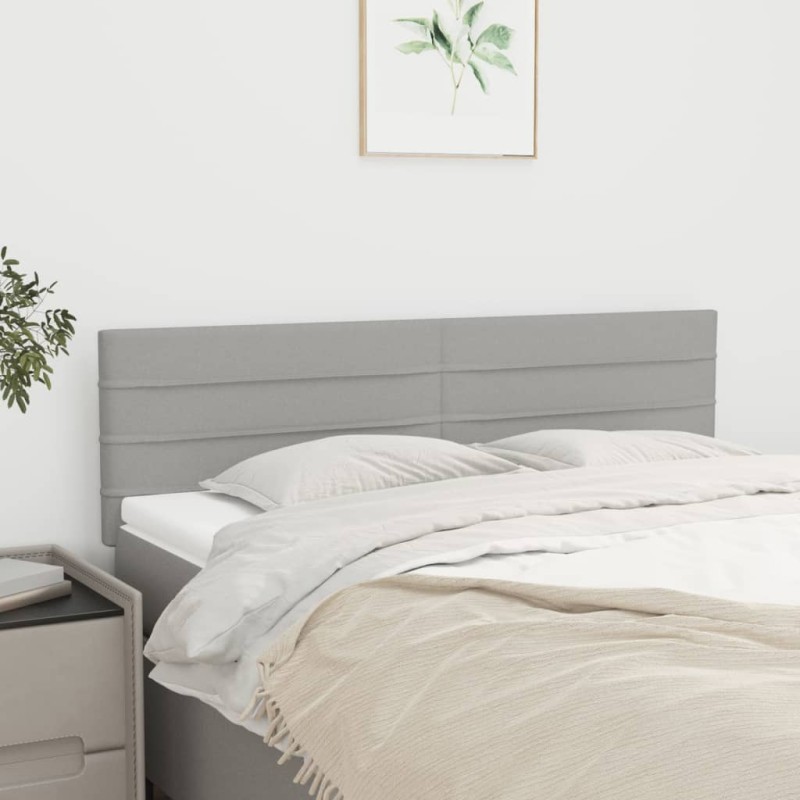vidaXL Testiere 2 pz Grigio Chiaro 72x5x78/88 cm in Tessuto vidaXL Testiere 2 pz Grigio Chiaro 72x5x78/88 cm in Tessuto