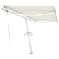 vidaXL Tenda Automatica con Sensore Vento e LED 450x350 cm Crema vidaXL Tenda Automatica con Sensore Vento e LED 450x350 cm Crema
