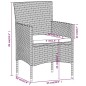 vidaXL Set da Pranzo da Giardino 7 pz con Cuscini Grigio e Nero vidaXL Set da Pranzo da Giardino 7 pz con Cuscini Grigio e Nero