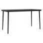 vidaXL Set Mobili da Pranzo da Giardino Grigio e Nero 5 pz