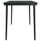 vidaXL Set Mobili da Pranzo da Giardino Grigio e Nero 5 pz