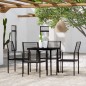 vidaXL Set Mobili da Pranzo per Giardino 5 pz Nero vidaXL Set Mobili da Pranzo per Giardino 5 pz Nero