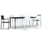 vidaXL Set Mobili da Pranzo da Giardino 7 pz Bianco e Nero vidaXL Set Mobili da Pranzo da Giardino 7 pz Bianco e Nero