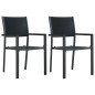 vidaXL Set Mobili da Pranzo da Giardino 7 pz Bianco e Nero vidaXL Set Mobili da Pranzo da Giardino 7 pz Bianco e Nero