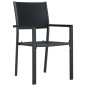 vidaXL Set da Pranzo da Giardino 5 pz Nero vidaXL Set da Pranzo da Giardino 5 pz Nero