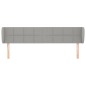 Testiera ad Orecchio Grigio Chiaro 163x23x78/88 cm in Tessuto