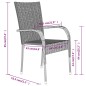 vidaXL Set da Pranzo per Giardino 9 pz con Cuscini Neri vidaXL Set da Pranzo per Giardino 9 pz con Cuscini Neri